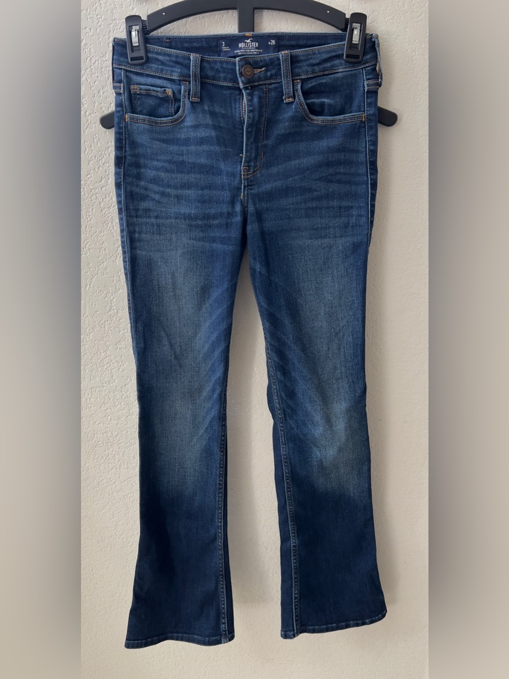 Hollister Womens Size 3 Blue Medium Wash High Rise Stretch 5-Pocket Denim